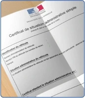 Certificat de non-gage du véhicule à céder